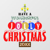 素晴らしいすてきクリスマスオーナメントツリー ウィンドウサイン (シート)