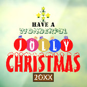 素晴らしいすてきクリスマスオーナメントツリー ウィンドウサイン (シート3)