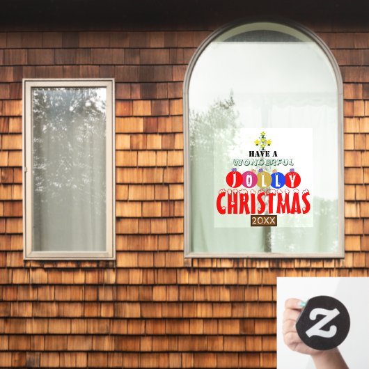 素晴らしいすてきクリスマスオーナメントツリー ウィンドウサイン (ホームウィンドウ)