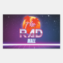 素晴らしいのモールの"波2" 4.5in x 2.7inのステッカー 長方形シール