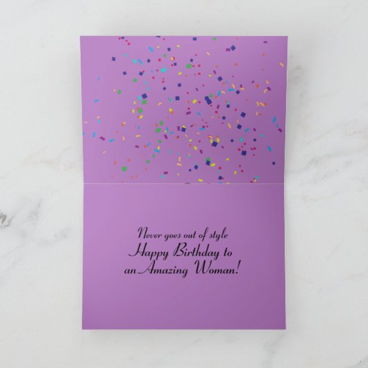 素晴らしいは決してスタイル誕生日 カード (内部)