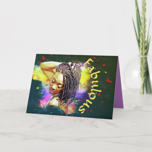 素晴らしいは決してスタイル誕生日 カード (正面)