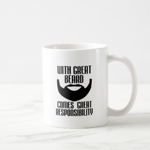 素晴らしいひげによって素晴らしい責任のTシャツを来ます コーヒーマグカップ