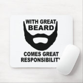 素晴らしいひげによって素晴らしい責任を来ます マウスパッド (マウス)