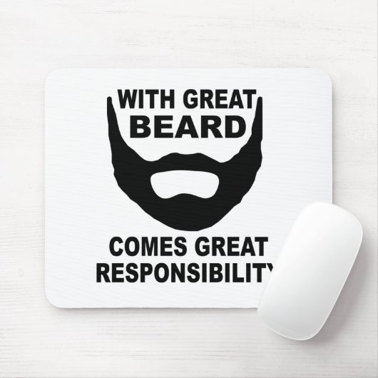 素晴らしいひげによって素晴らしい責任を来ます マウスパッド (マウス)