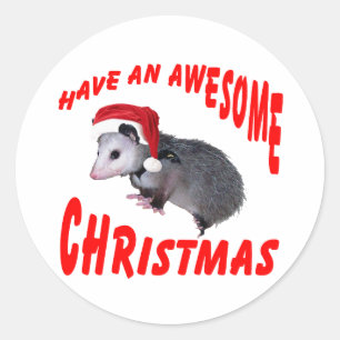 素晴らしいふくろねずみのクリスマス ラウンドシール