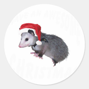 素晴らしいふくろねずみのクリスマス ラウンドシール
