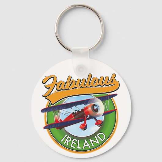 素晴らしいアイルランド旅行パッチ。キーチェクラシックーンRo キーホルダー (正面)