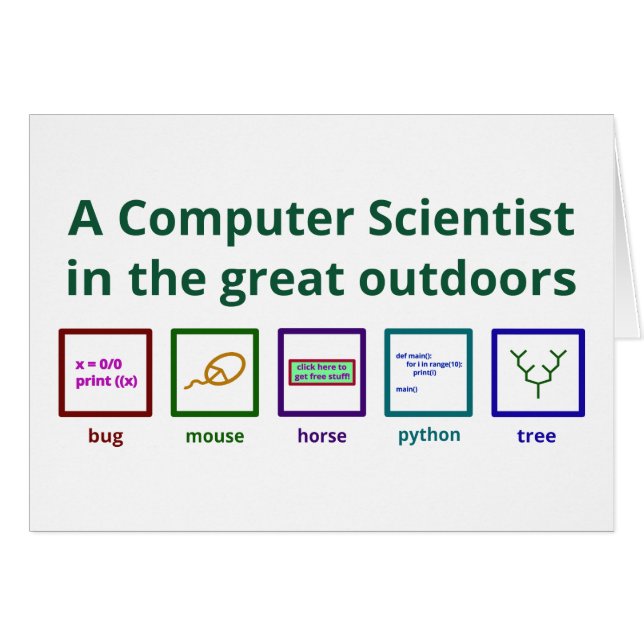 素晴らしいアウトドアのコンピューター科学者 (正面横)