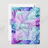 素晴らしいアジサイの花の誕生日カード ポストカード (正面/裏面)