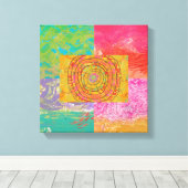 素晴らしいアステカデザイン キャンバスプリント (インサイチュ (ウッドフロア))