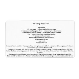 素晴らしいアップルパイ ラベル
