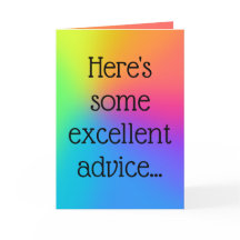 "素晴らしいアドバイス" ユーモアカード