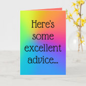 "素晴らしいアドバイス" ユーモアカード カード (黄色い花)