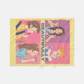 素晴らしいアニメ，女の子，化粧 フリースブランケット (正面(横))