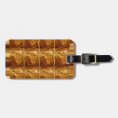 素晴らしいアフリカ地図プリントゴールデンデザイン ラゲッジタグ (正面横)