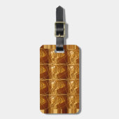 素晴らしいアフリカ地図プリントゴールデンデザイン ラゲッジタグ (正面縦)