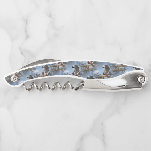 素晴らしいアフリカ灰色のオウム ソムリエナイフ (裏面)