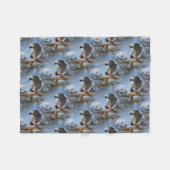 素晴らしいアフリカ灰色のオウム フリースブランケット (正面(横))