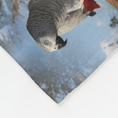 素晴らしいアフリカ灰色のオウム フリースブランケット (角)