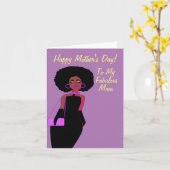 素晴らしいアフリカ系アメリカ人の母の日 カード (黄色い花)