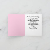 素晴らしいアフリカ系アメリカ人女性ハッピーバースデー車 カード (内部)