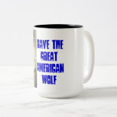 素晴らしいアメリカのオオカミを救って下さい ツートーンマグカップ (正面右)