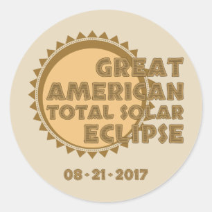 素晴らしいアメリカの総日食- 2017年 ラウンドシール