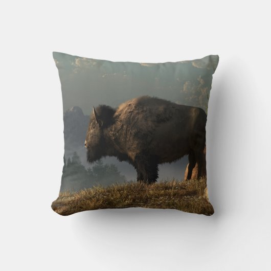 素晴らしいアメリカ野牛 クッション (正面)