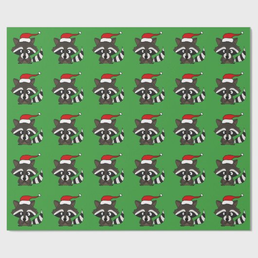 素晴らしいアライグマのクリスマスの包装紙 ラッピングペーパー (フラット)