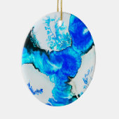 素晴らしいアルコールインク絵画 セラミックオーナメント (右)