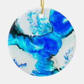 素晴らしいアルコールインク絵画 セラミックオーナメント (正面)