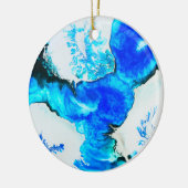 素晴らしいアルコールインク絵画 セラミックオーナメント (左)