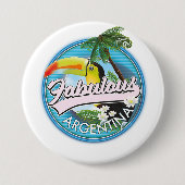 素晴らしいアルゼンチンのロゴを探る 缶バッジ (正面)