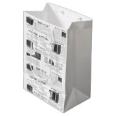 素晴らしいアンティークカメラフォトグラファー写真 ミディアムペーパーバッグ (正面アングル)