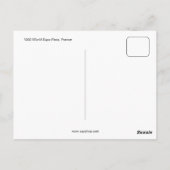 素晴らしいアンティーク 1900年パリのパノラマ景観リトグラフ ポストカード (裏面)