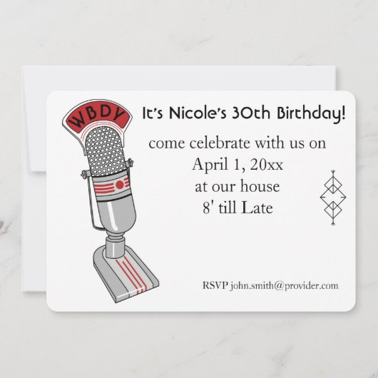 素晴らしいアートデコの招待/アナウンスメントカード 招待状 (裏面)