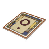 素晴らしいアート&クラフツジオメトリックイニシャルO タイル (側面)