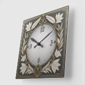 素晴らしいアールデコ スクエア壁時計 (傾斜)