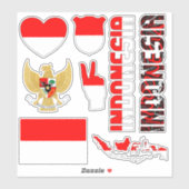 素晴らしいインドネシアが国のシンボルを形作る シール (シート)