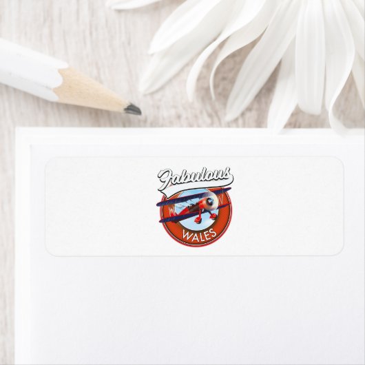 素晴らしいウェールズのレトロスタイル旅行パッチメタルPri ラベル (インサイチュ)