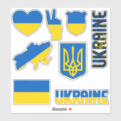 素晴らしいウクライナが国のシンボルを形作る シール (シート)