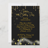 素晴らしいエスニック誕生日金ゴールドクリームシャンパン 招待状 (裏面)