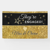 素晴らしいエンゲージメントパーティーのパーソナライズバナー 横断幕 (横)