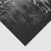 素晴らしいオオカミの白黒の葉私たち一人 薄葉紙 (詳細)