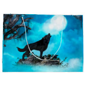 素晴らしいオオカミ ラージペーパーバッグ (裏面)