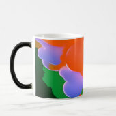 素晴らしいオレンジと紫の雲 モーフィングマグカップ (左)