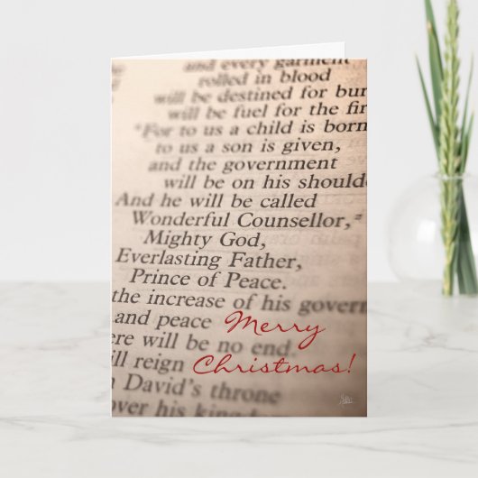 素晴らしいカウンセラー、偉大な神v.2 [クリスマスカイ シーズンカード (正面)