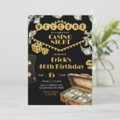 素晴らしいカジノナイト40th 50th大人誕生日 招待状 (スタンド正面)