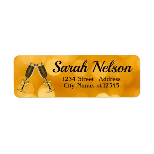 素晴らしいカッコいいスパークリー金ゴールドラベル ラベル (正面)